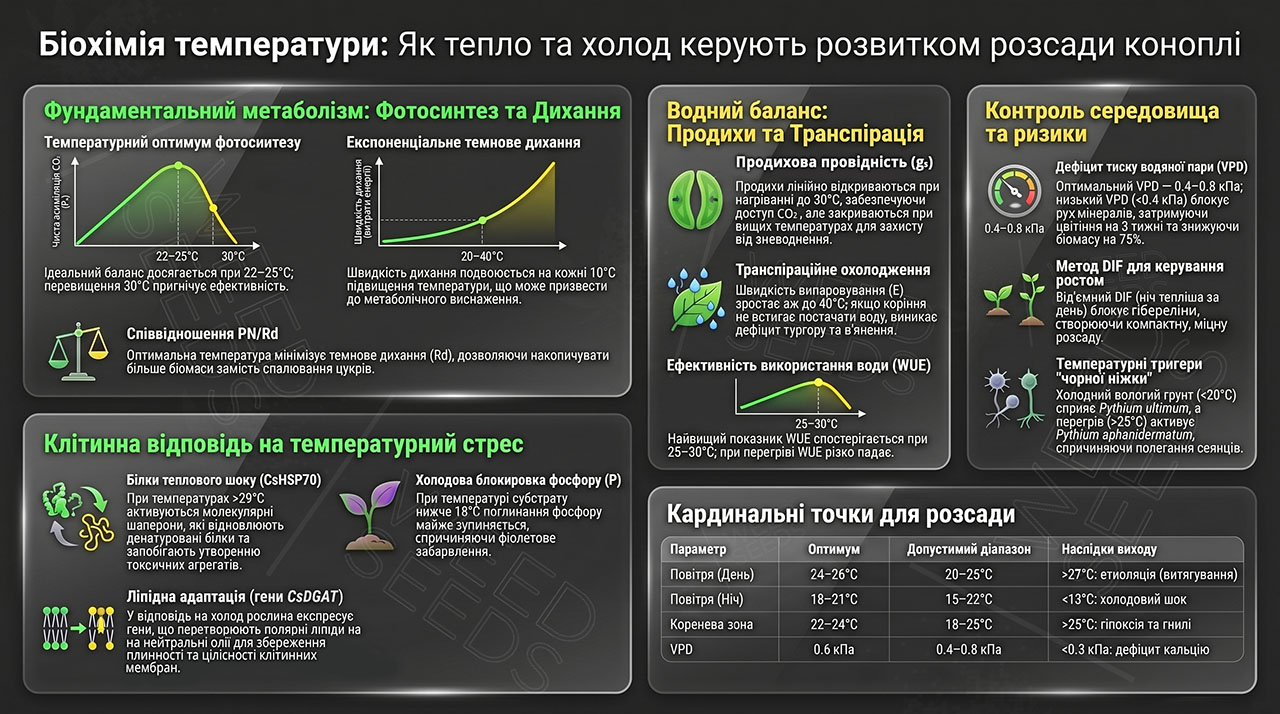 Как температура влияет на развитие рассады конопли. Биохимия процесса температурного влияния на растения