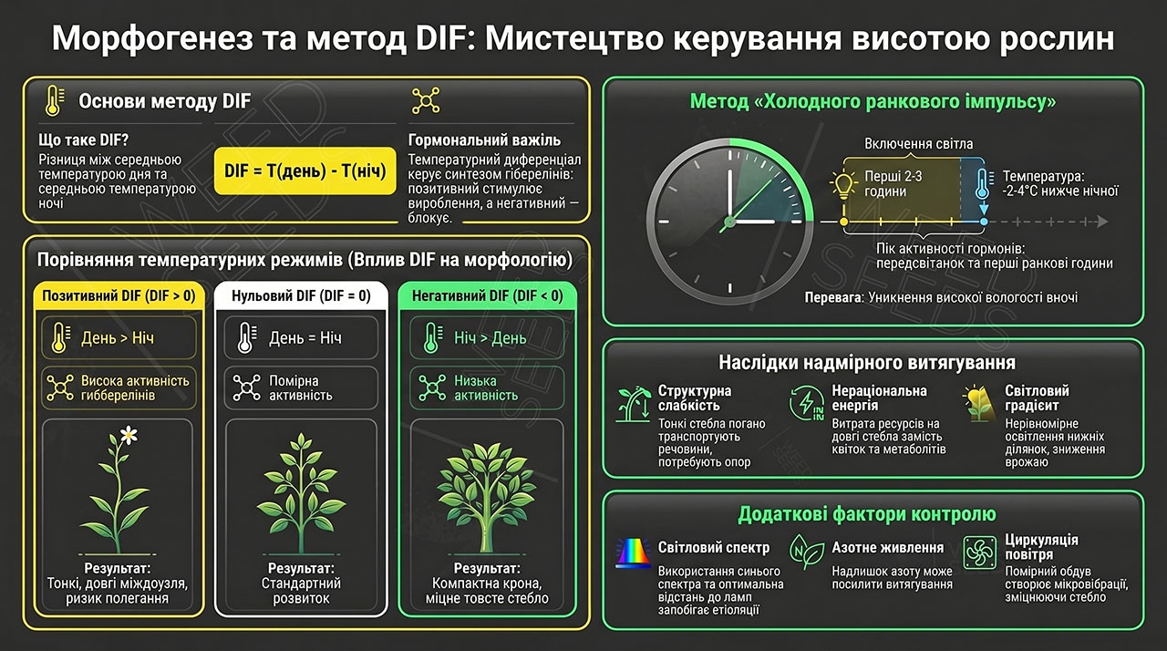 Метод DIF - управление ростом рассады с помощью регулирования температуры